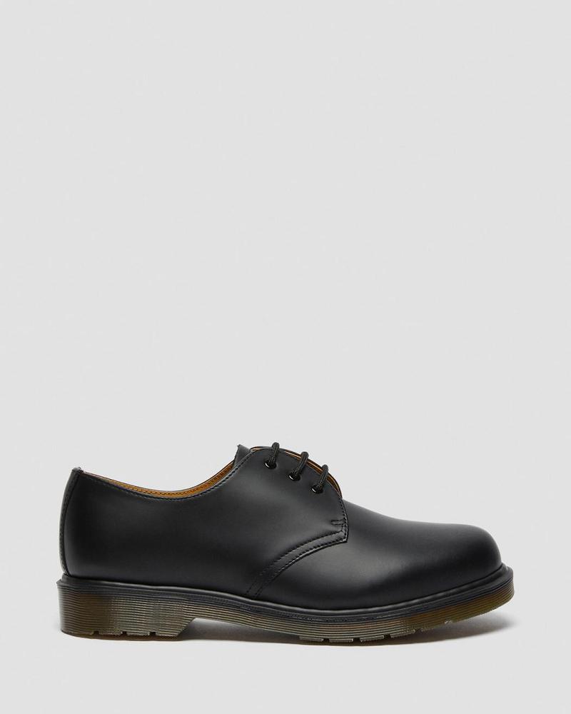 Black Women's Dr Martens 1461 Plain Welt Smooth Leather Oxfords Shoes | CA 365SGL